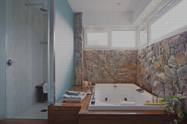 Los mejores 19 Baños Con Madera Y Piedras Y Bañeras Con Hidromasajes
