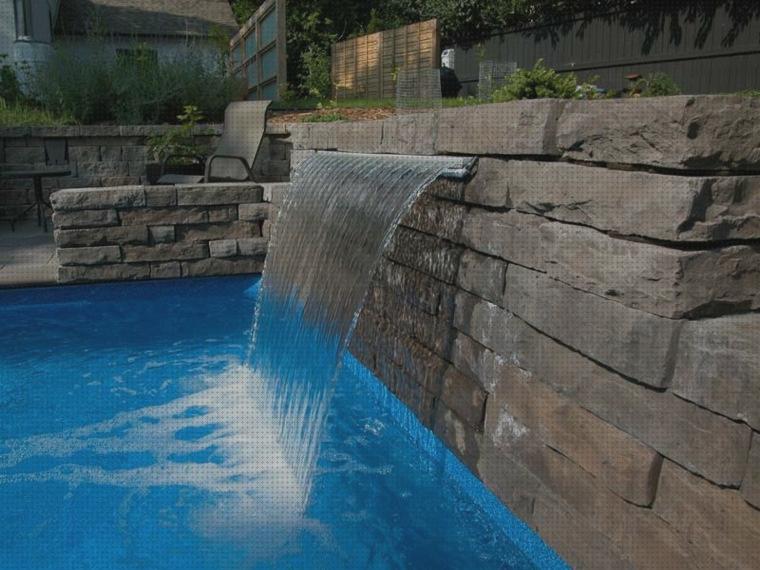 Las mejores cascada piscina cascadas en roca en pared de piscina