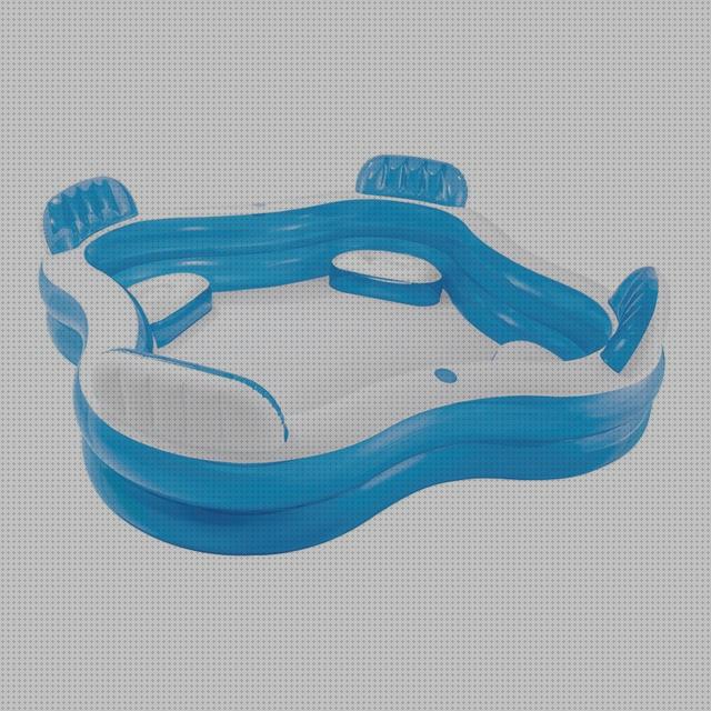 Review de piscina hinchable con butacas y posavasos
