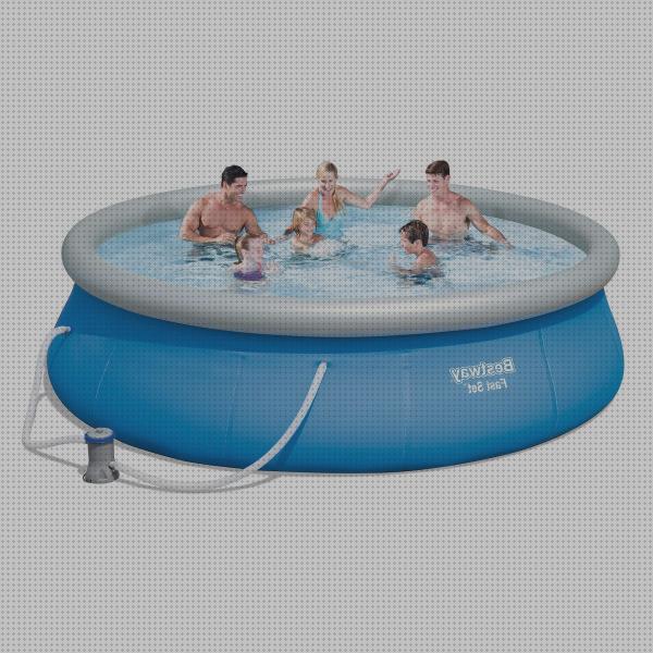 Review de piscina hinchable gris